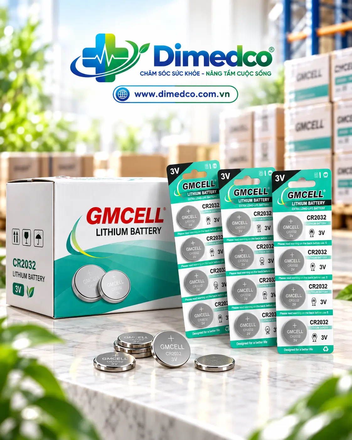 Pin GMCELL CR2032 Lithium 3V